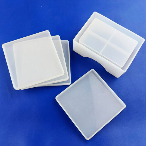 Silicone Mold Cup Tray Square - White With 2 Tray
