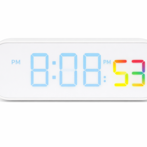 White Electric digital clock