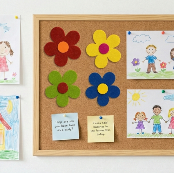 Foaming Glitter Sticker Flower