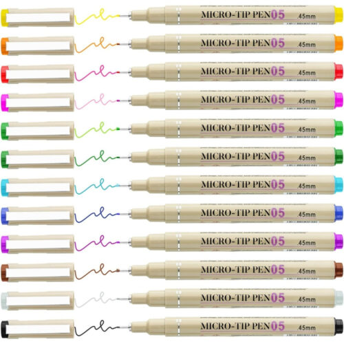 Buy Micro Lines Pen (12Pcs) 0.5mm - E8050C - Keepsmiling Online In Pakistan