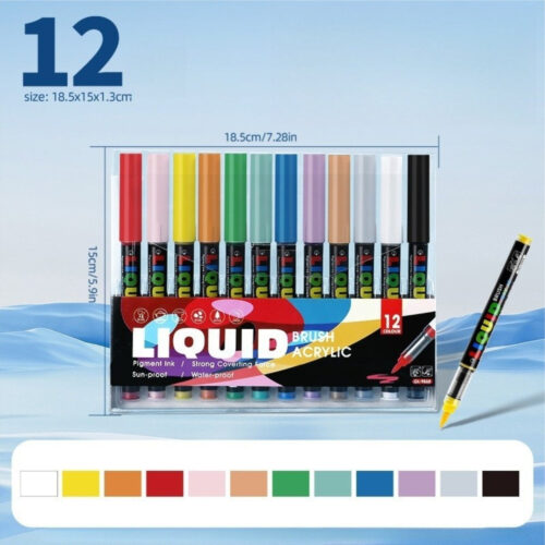 Liquid Brush Acrylic Marker Set - GL-9868