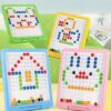 Educational puzzle toy-doodle board with magnetic beads
