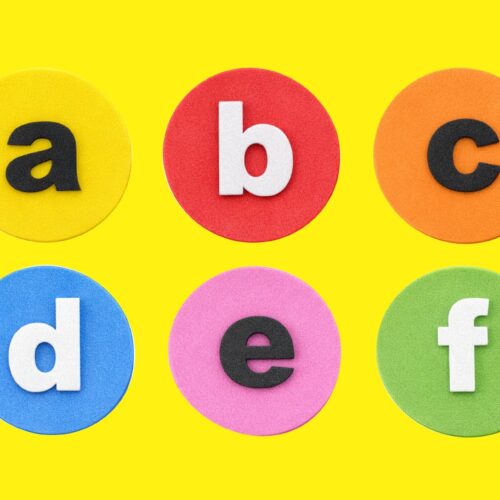 Foaming Alphabets circle shape