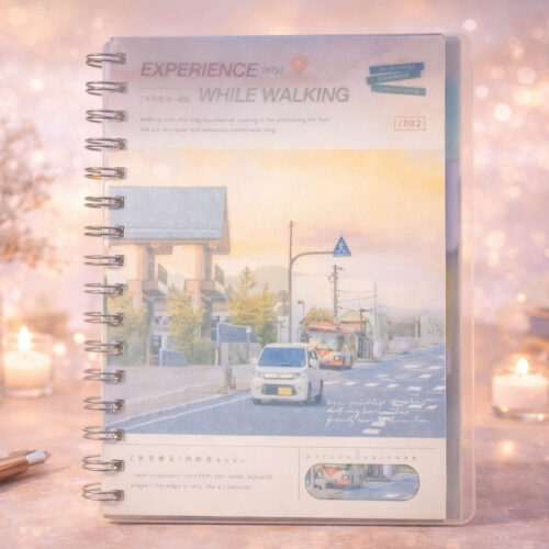 Spiral Notebook with Divider Tabs  "City Walk"