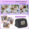 Instant Print Camera for Kids, Birthday Gifts for Girls and Boys Ages 3-12 - 1080P Video Camera for Kids, Gift Ideas for Boys Ages 3 4 5 6 7 8 9 10 11 12 -(Black)