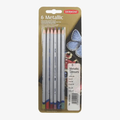 Derwent Metallic Color Pencils Blister Pack Of 6