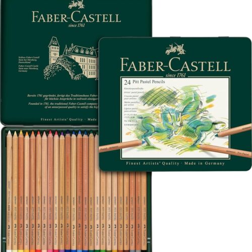 Faber-Castel Pitt Pastel Pencils in A Metal Tin FC112124 (24 Pack)