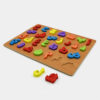 Educational Wooden Puzzle Board | Urdu Alphabet, Small abc, Capital ABC & 123 Numbers