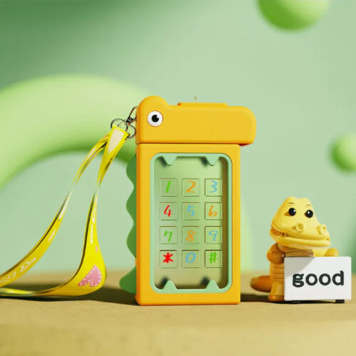 Dinosaur Straw Water Bottle With Strap – 480 ml